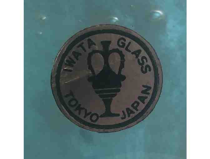 Unique art glass vase by Iwata Glass of Tokyo