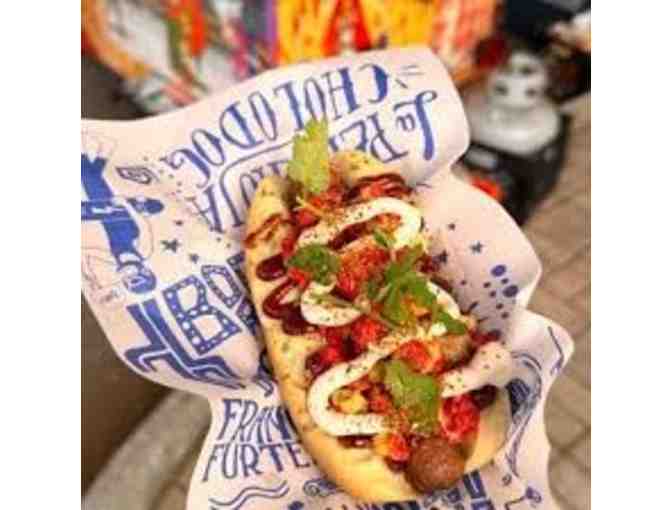 Special package from Cholo Dogs with hat, shirt and $25 gift card