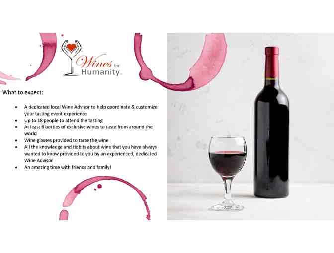 Private Wine Tasting - Live or Virtual with 6 bottles of wine for 14-18 people