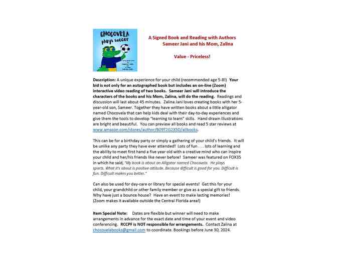 Signed Book and Reading with Authors Sameer Jani and his Mom, Zalina