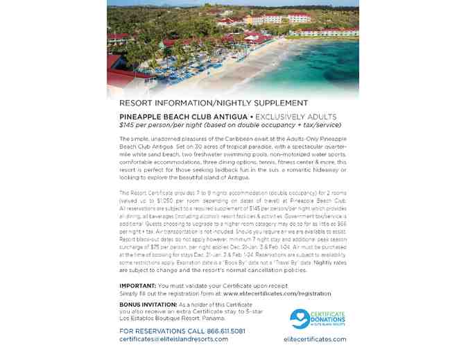 Elite Island Resorts - Pineapple Beach Club, Antigua- Adults Only