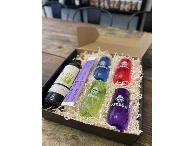 Four tickets to the Wine Walk with bottle of wine and four 32804 wine glasses