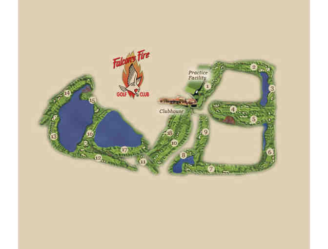 Four (4) Gift Certificates for Falcon's Fire Golf Club Round of Golf including cart fee