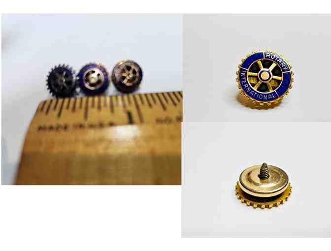 Rotary Collectibles Antique comb and Rotary Wheel lapel pins - SOLD AS A LOT