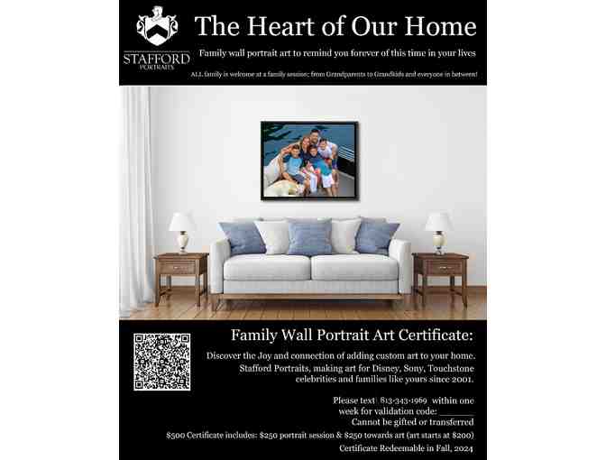 Family Wall Portrait Art Certificate - The Heart of Our Home - Photo 1