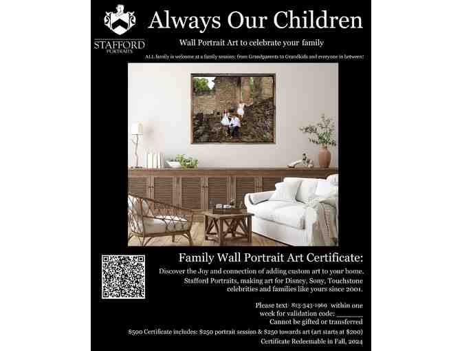 Family Wall Portrait Art Certificate Always Our Children - Photo 1