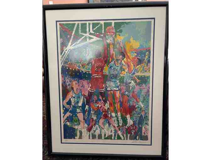 1990s LeRoy Nieman Michael Jordan and Orlando Magic Serigraph, Framed - Photo 1