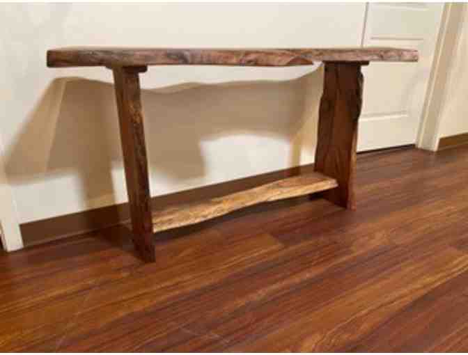 Turquoise Inlaid Mesquite Sofa Table