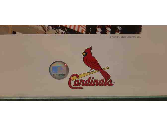 Framed LE Print of Inaugural Baseball Game at Busch Stadium in St Louis