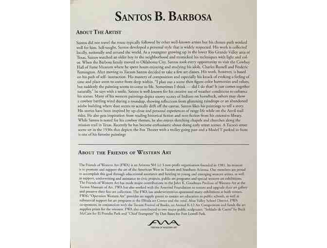 Signed LE Print of 'Tucson's Past' by Santos Barbosa