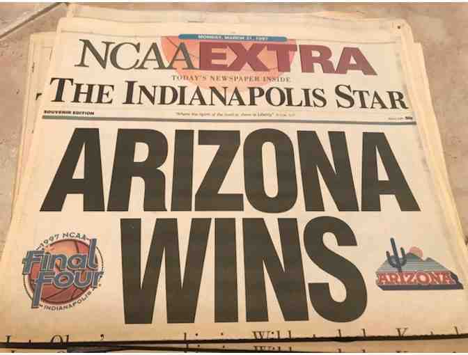 Arizona Wildcats Win!! 1997 NCAA Basketball Championship Newspapers