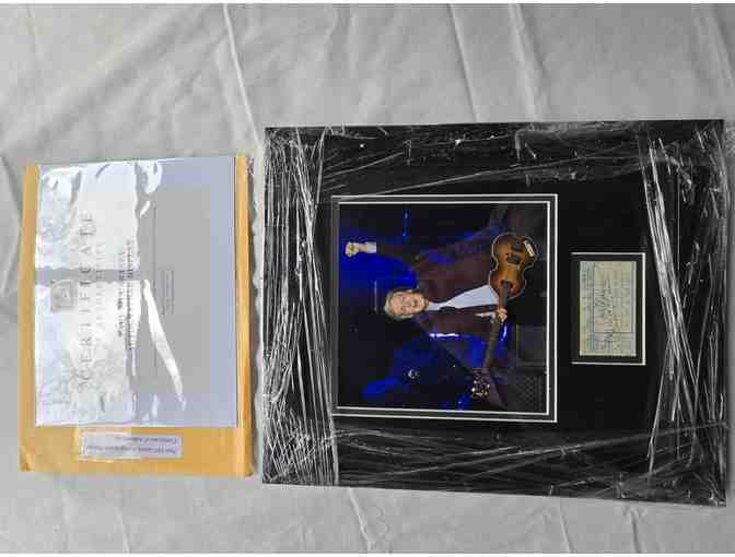 Paul McCartney autographed display