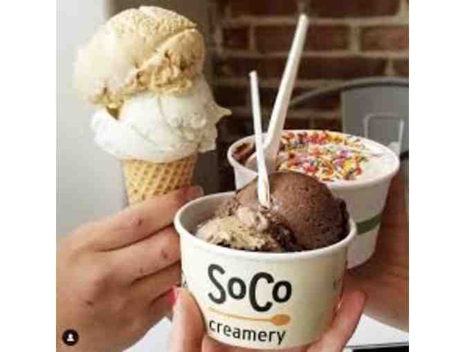Two $25 gift certificates to SoCo Ice Cream