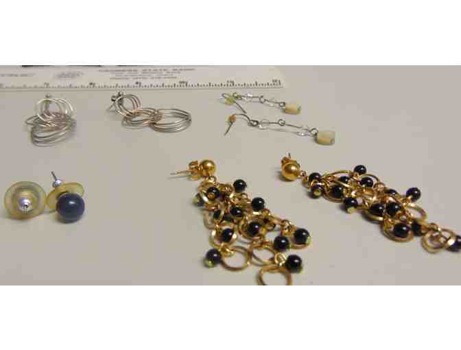 Eleven Vintage Costume Jewelry Earrings