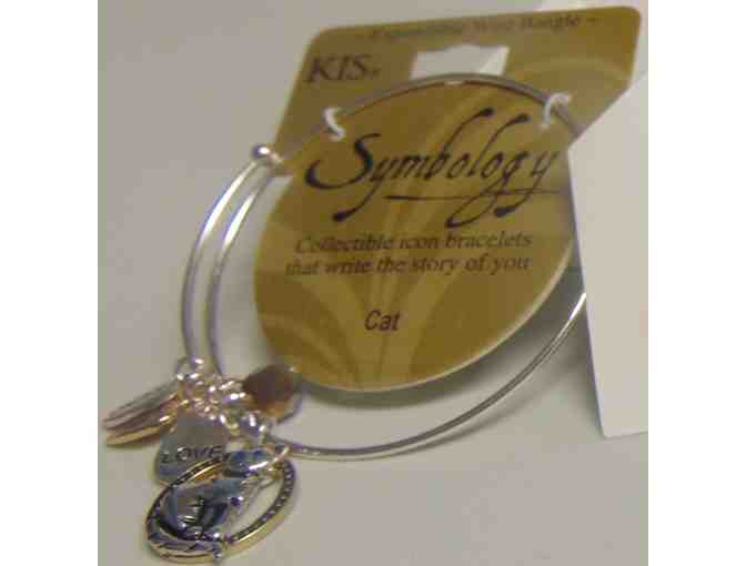 KIS Symbology Icon bangle bracelet/Cat earrings and cute cat ring