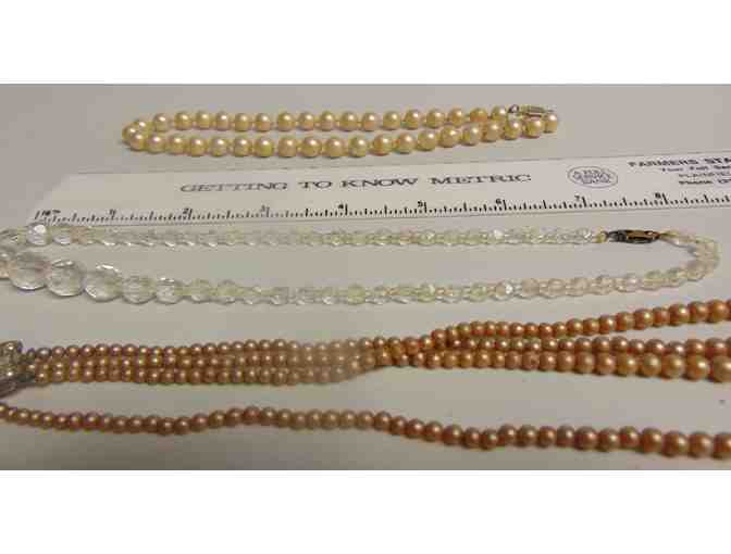 Five Vintage Costume Jewelry Necklaces