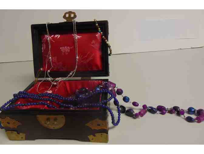 Vintage Jewelry Box with Vintage Jewelry