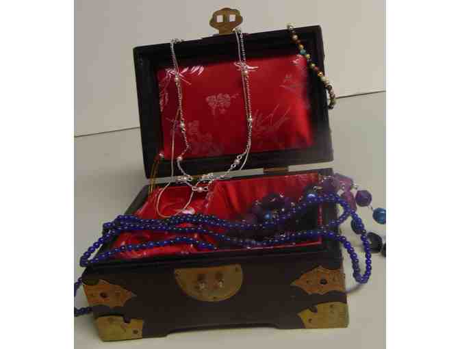 Vintage Jewelry Box with Vintage Jewelry