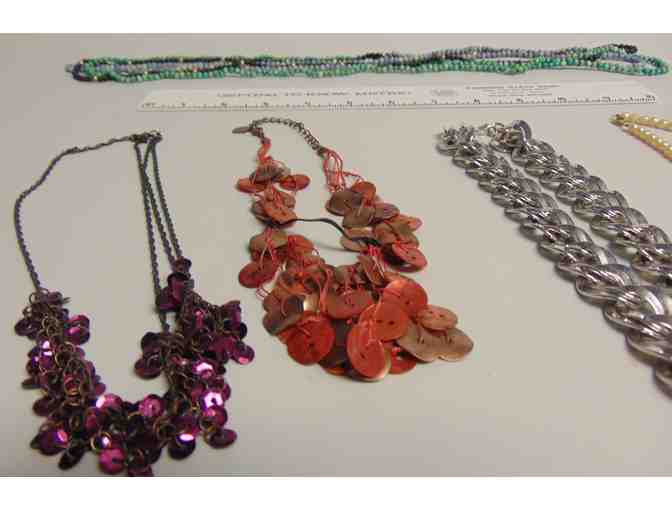 Five Vintage Necklaces Plus 3 long strand beaded necklaces