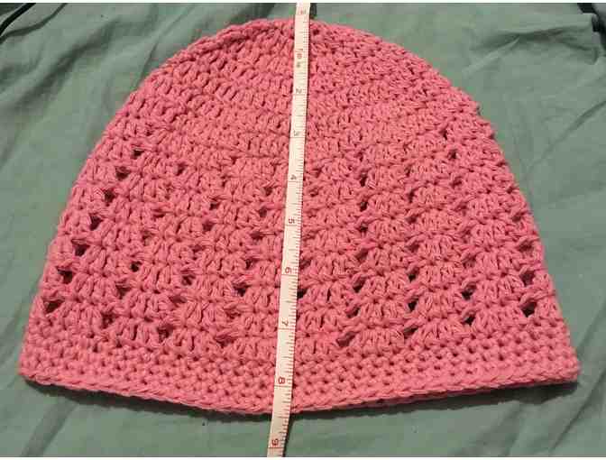 Pink Crocheted Cotton Hat