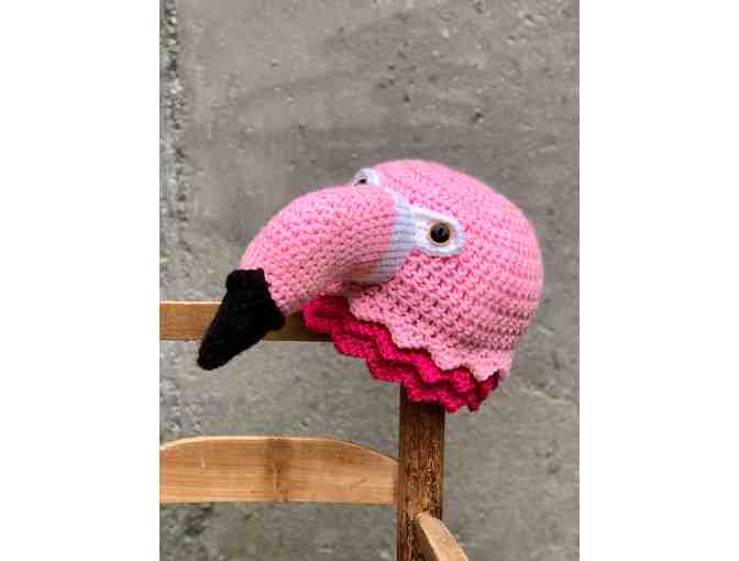 Hand Crafted Crochet Flamingo Beanie