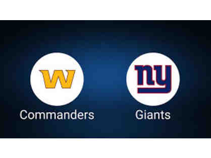 2 Tickets to NY Giants Game vs. Washington Commanders - Sunday 11/3/24 at 1PM