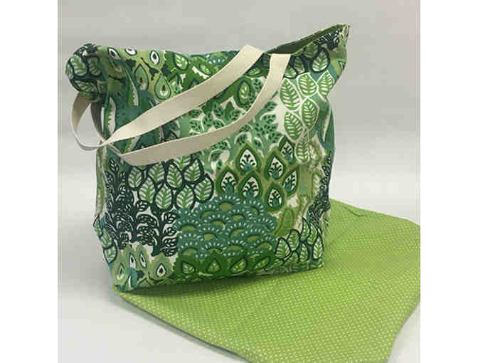 Lovely Leaves Tote Bag - Handmade & Reversible!