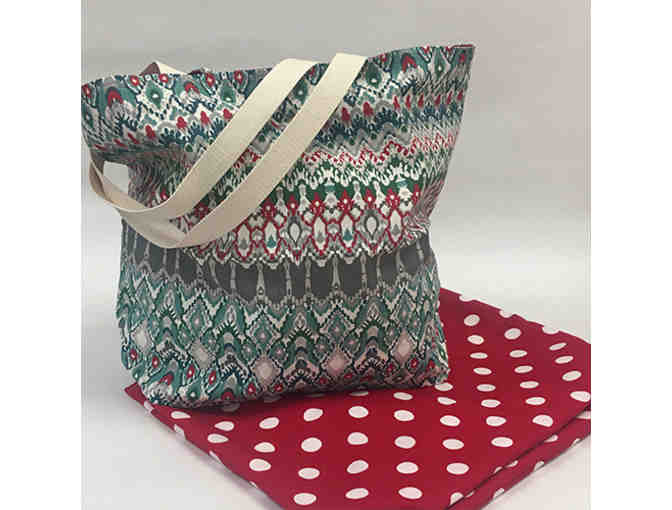 Batik Motif Tote Bag - Handmade & Reversible!