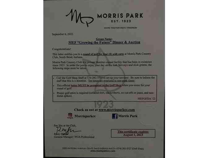 Morris Park Country Club Golfing for Four w/carts