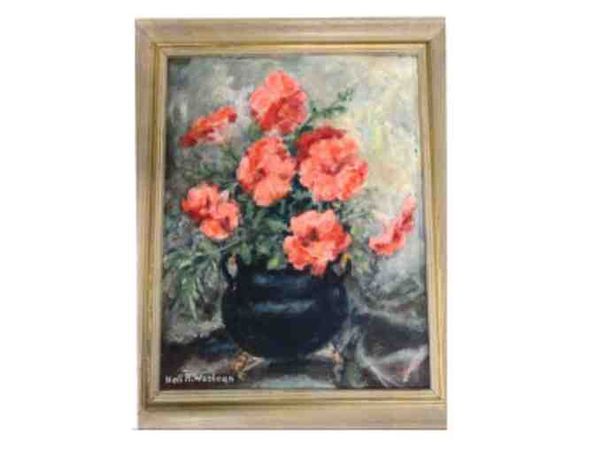 Pot of Geraniums - Oil - Photo 1