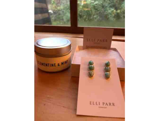 Gifts from ELLI PARR *Gorgeous Gemstone Earrings and an Awesome Candle! Must See!