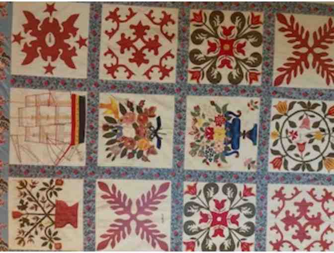 Art Print From Middlebury Frames *Sailing Ship Baltimore Aalbum Quilt' Folk Art