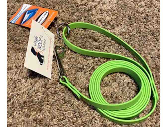From Waggle Woof and Wander - One 6 foot Lime Green Trail Leash *Made in VT!