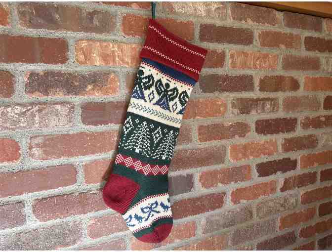 Terrapin Knits Wool Christmas stocking with an angels - Photo 1