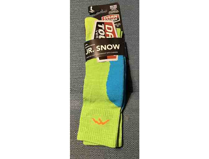 Darn Tough Kids - 1 pair JR. SNOW Socks Size M (Junions 12-2.5) *Best Socks in the World! - Photo 1