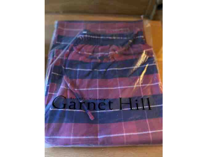 Women Flannel Sleep Pants from Garnet Hill *Size M *Blue and Red Plaid - Photo 1