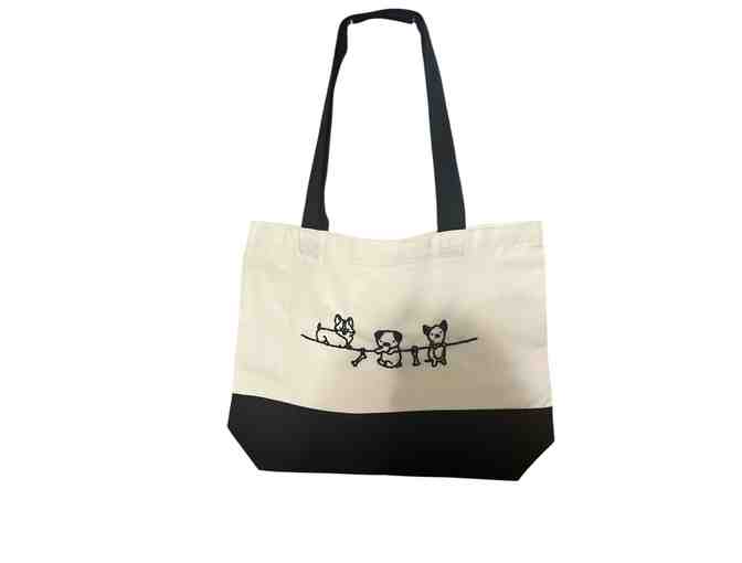 Wonderful Tote Bag *Cute Dog Image *Donated by *AJ Designs and Made in Starksboro, VT - Photo 1