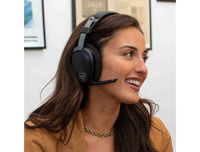 JLab Bundle - JBUDS Work Wireless Over-Ear Headset and Talk USB Microphone