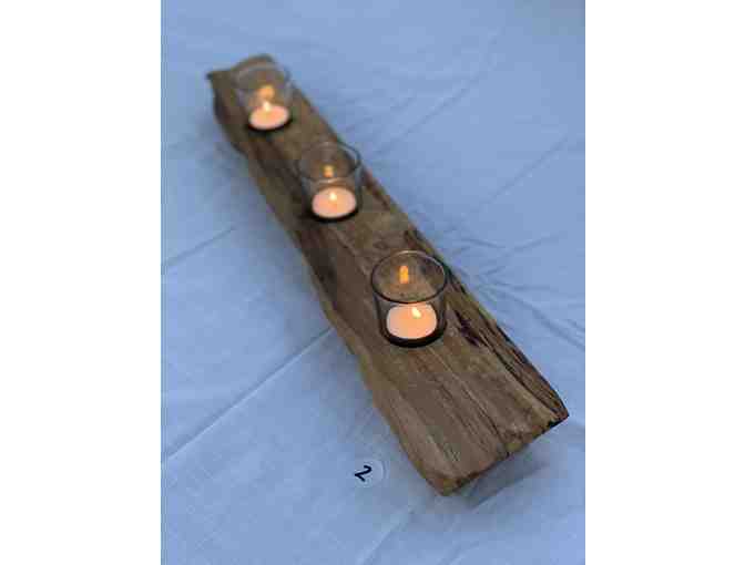 TAST Centerpiece - Medium Rustic Centerpiece with 3 Votives