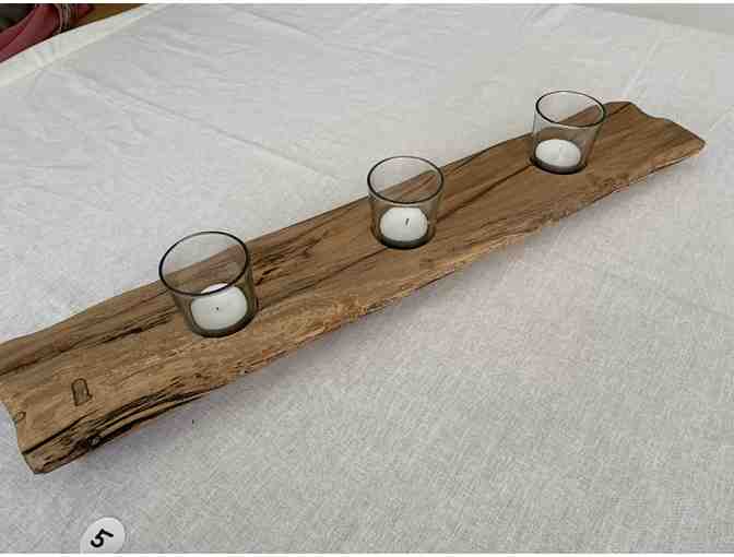 TAST Centerpiece - Rustic Centerpiece with 3 Votives