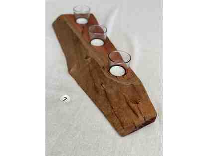 TAST Centerpiece - Rustic Centerpiece with 3 Votives