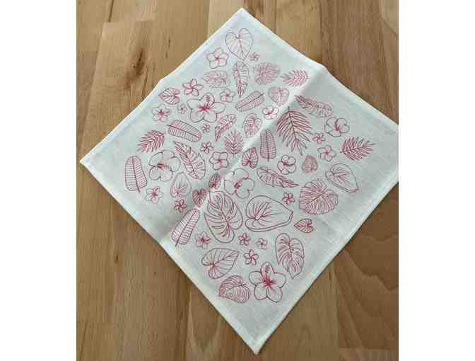 Tropical Flowers Cocktail Napkins - Set of 4 - SDA Student Design and Print