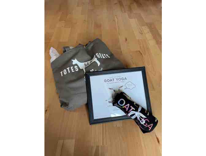 Two (2) Goat Yoga Class Gift Certificates with Swag - Bag Sugar Sweet Farm