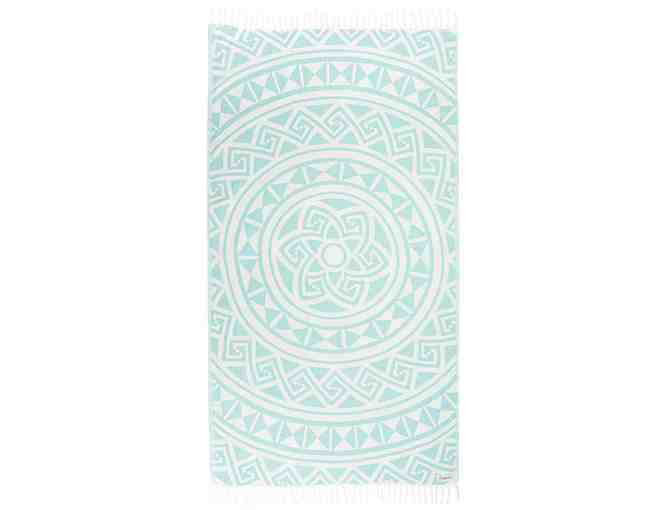 Sand Cloud Mandala Mint Turkish Beach Towel