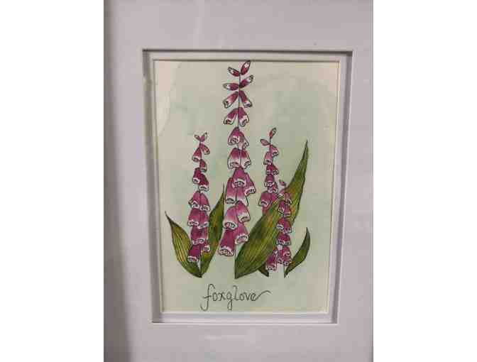 3 Watercolor Flower Prints - Framed