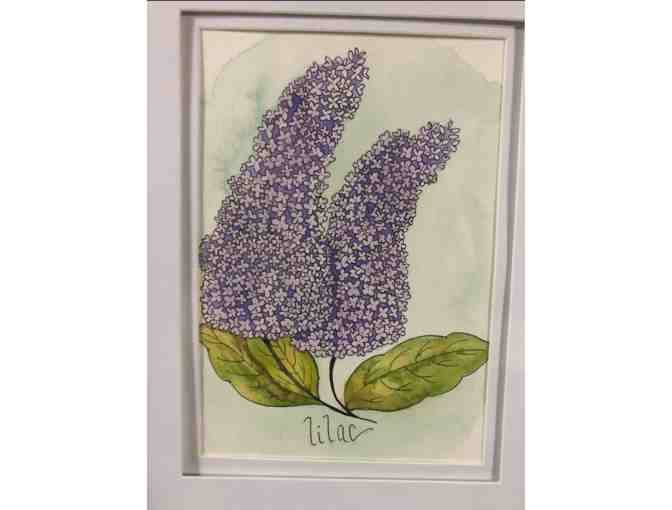 3 Watercolor Flower Prints - Framed