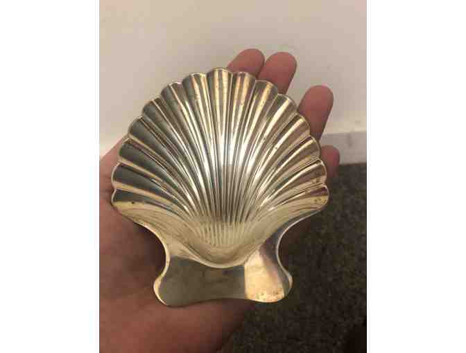 Two Tiffany & Co Sterling Silver Clam Shell Dishes
