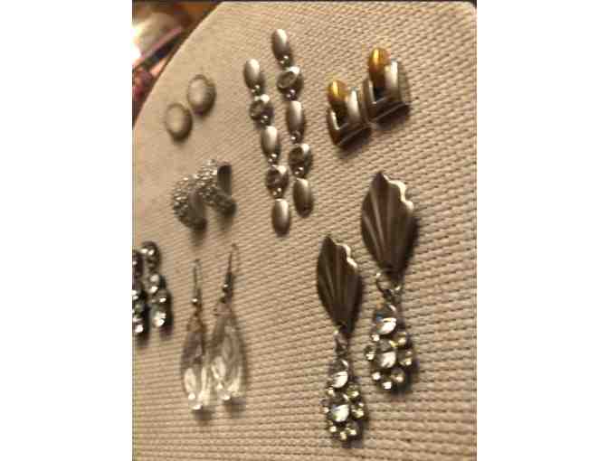 Seven Vintage Costume Earrings