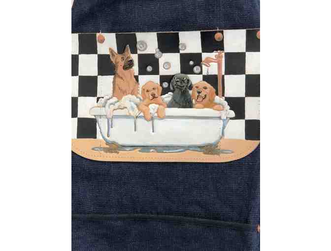 Denim 'Tubbed Pups' Dog Groomer's Apron
