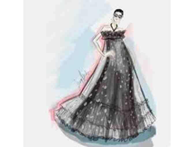 Custom Fashion Illustration of You and Your Pet by the Neeshe Illustrator